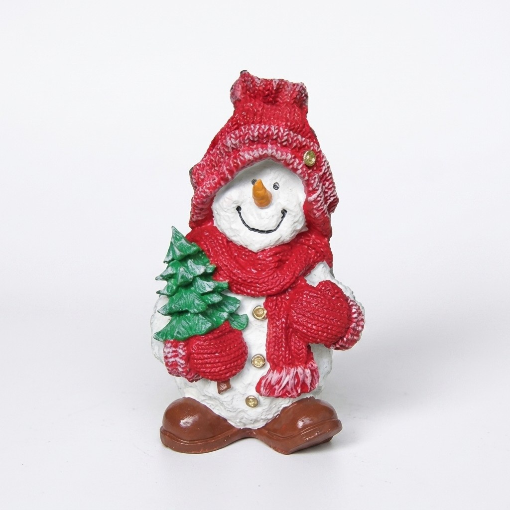 Christmas decorative sculpture designed as a colorful snowman figure 51cm