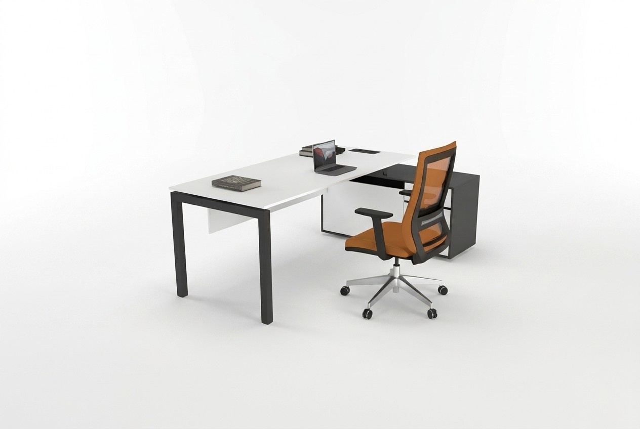 White work desk Computer desk Office desks Wooden furniture Writing furniture Modern