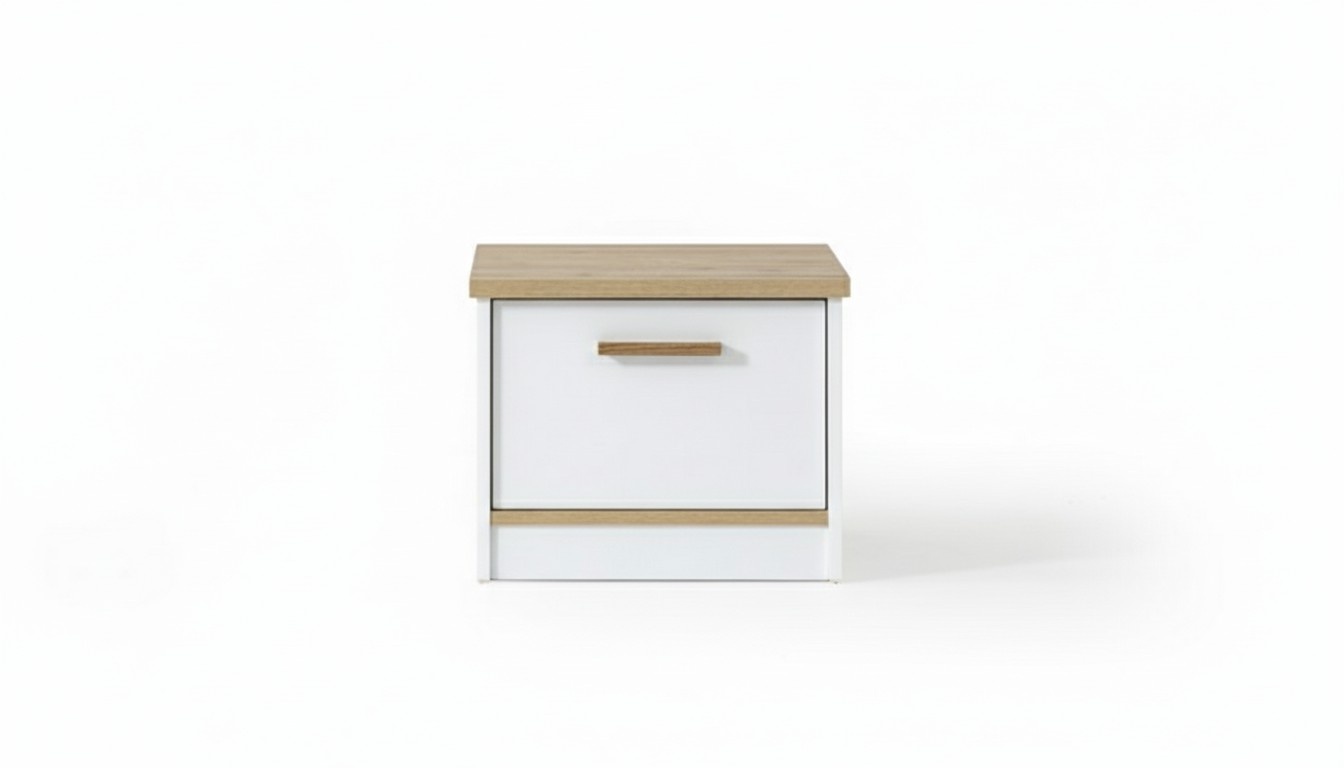 White bedside table Modern children\'s room bedside console Elegant storage table
