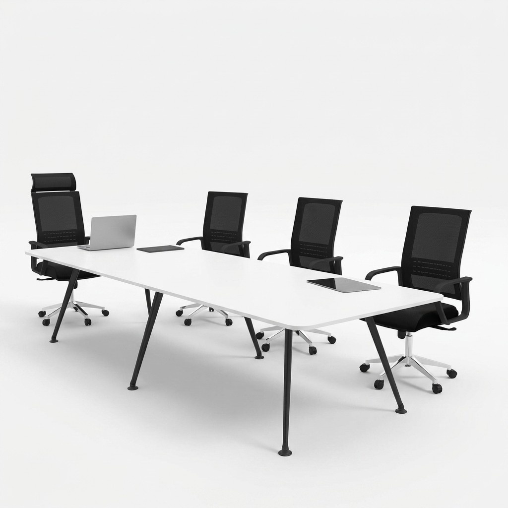 White meeting table Conference table Study furnishing style
