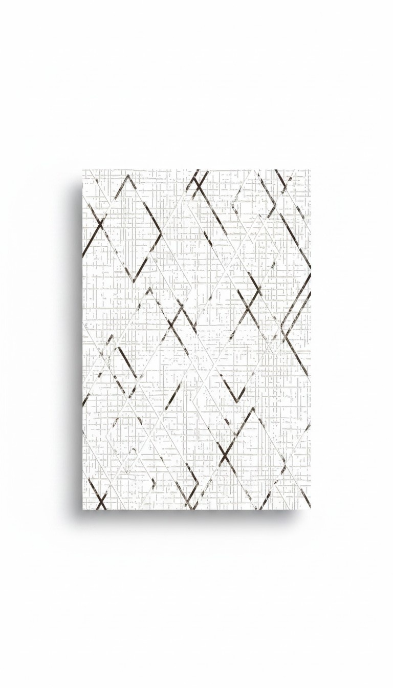 White Carpet Abstract Geometric Pattern Short Pile Silver Lines Rugs