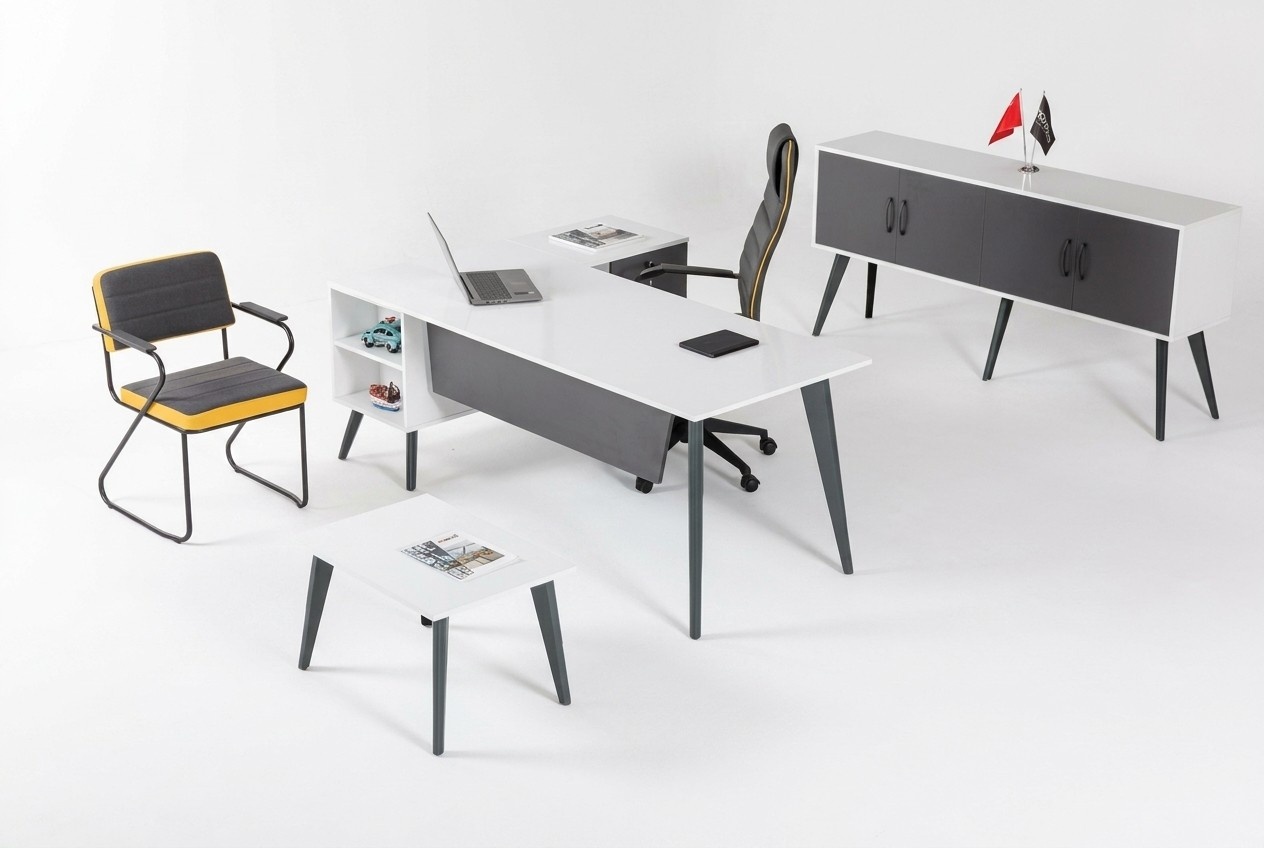 White corner desk Office cupboard Coffee tables Office furniture Furnishings