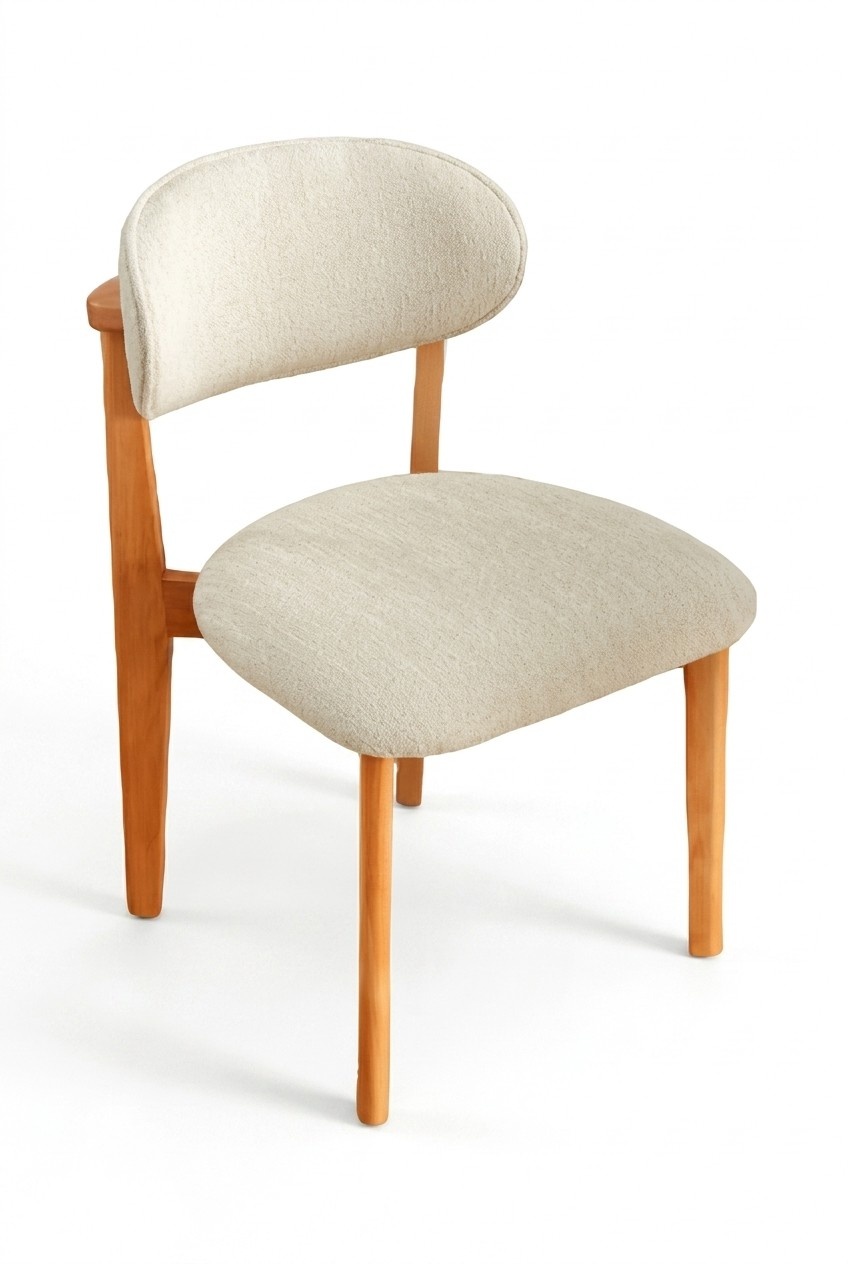 White designer chair dining room wooden furniture chairs luxury furniture textile armchair