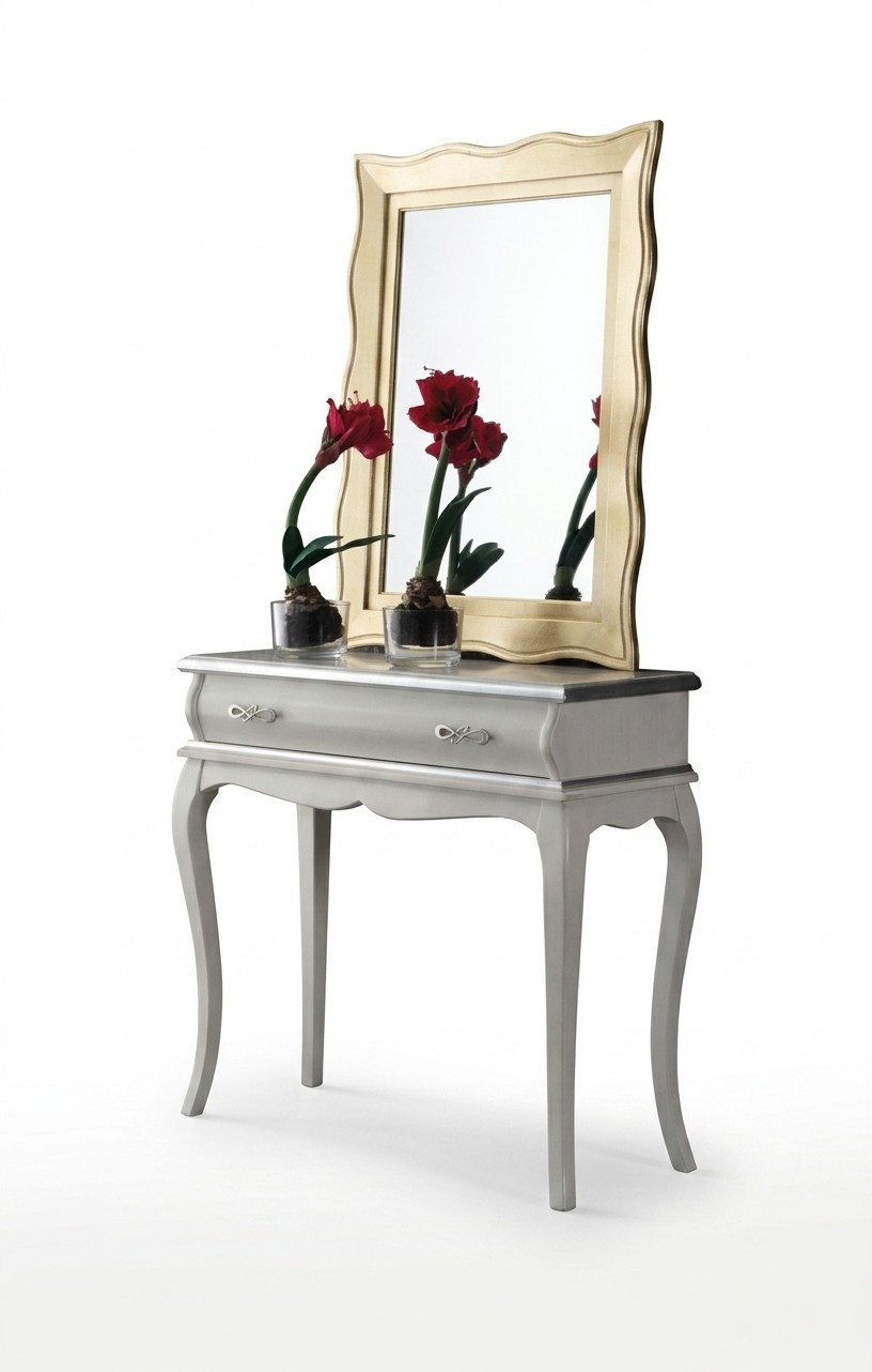 White Designer Console Table Classic Wooden Table Bedroom Furniture