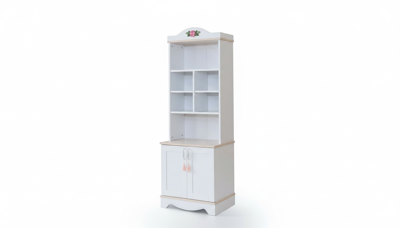 White modern bookcase designer bookcase children\'s shelf wooden furniture