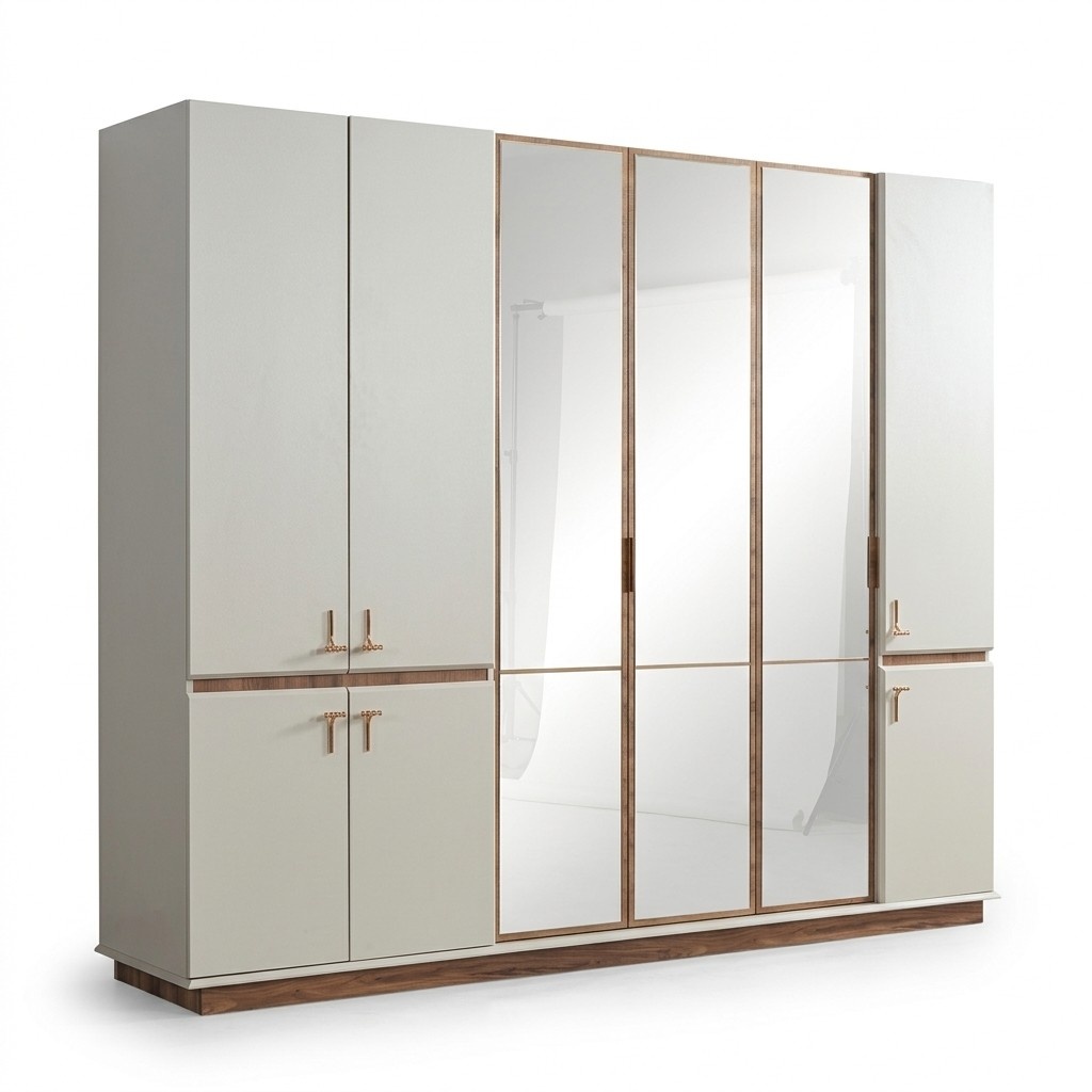 White modern wardrobe Bedroom wardrobes Luxury wooden furniture