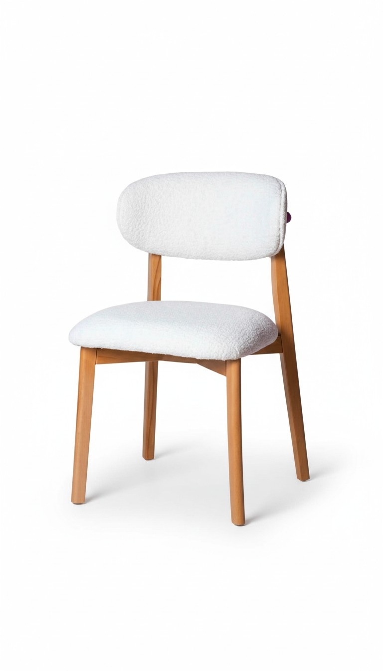 Armchair Dining Chair Modern Design Fabric White Armrest Upholstered Chair Luxury