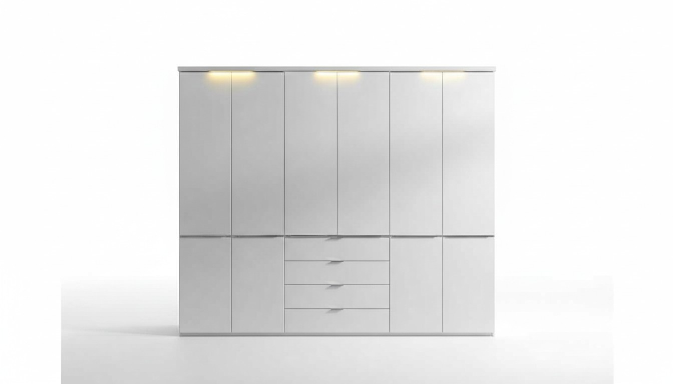 White Wardrobe 4 Drawers Bedroom Cabinets Wooden Furniture