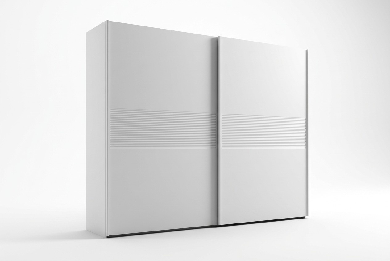 White Wardrobe Sliding Doors Bedroom Furniture Luxury Real Wood Furniture