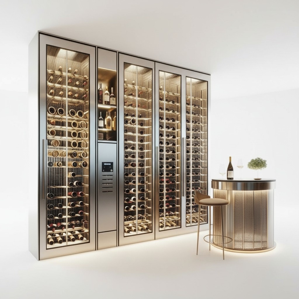Wine cabinet, wine cooler, bottle rack, wine furniture, wine cooling display, wine shelf.