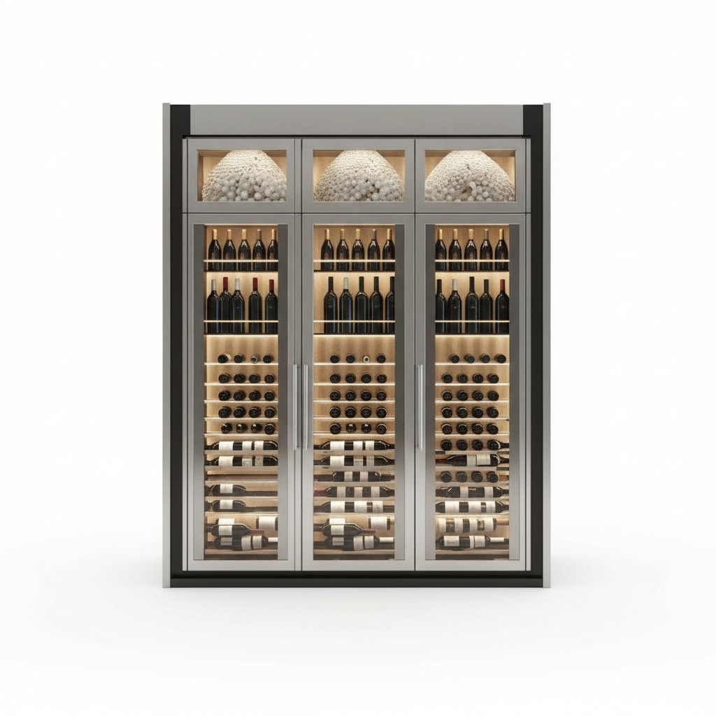 Wine fridge, wine archive, wine rack, wine cabinet, bottle shelf, wine furniture.