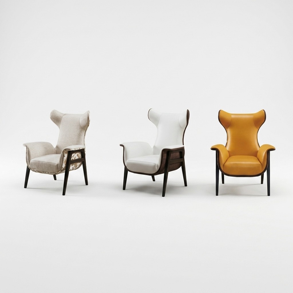 Wing Armchair Armchair TV Armchair Upholstered Armchair Fabric Armchair Textile New