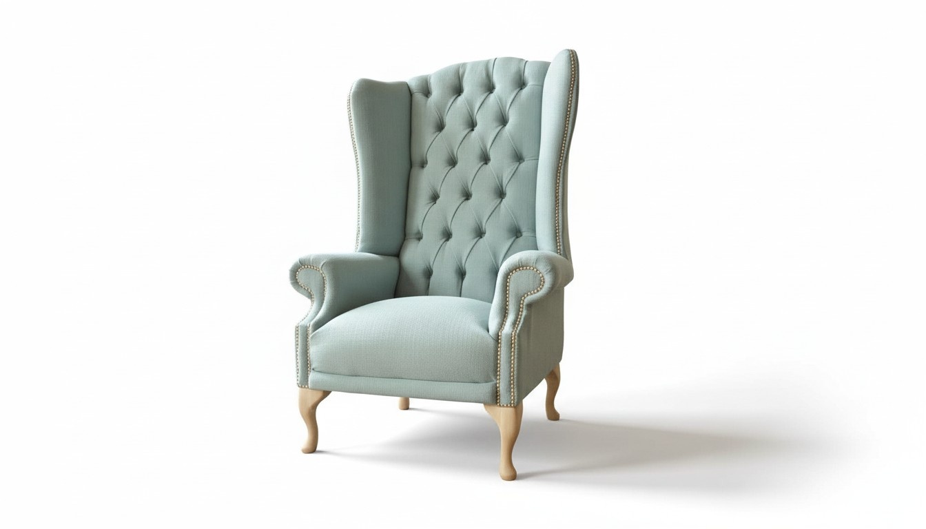 Wing Chair Armchair Design Upholstery White Couch Chesterfield Textile