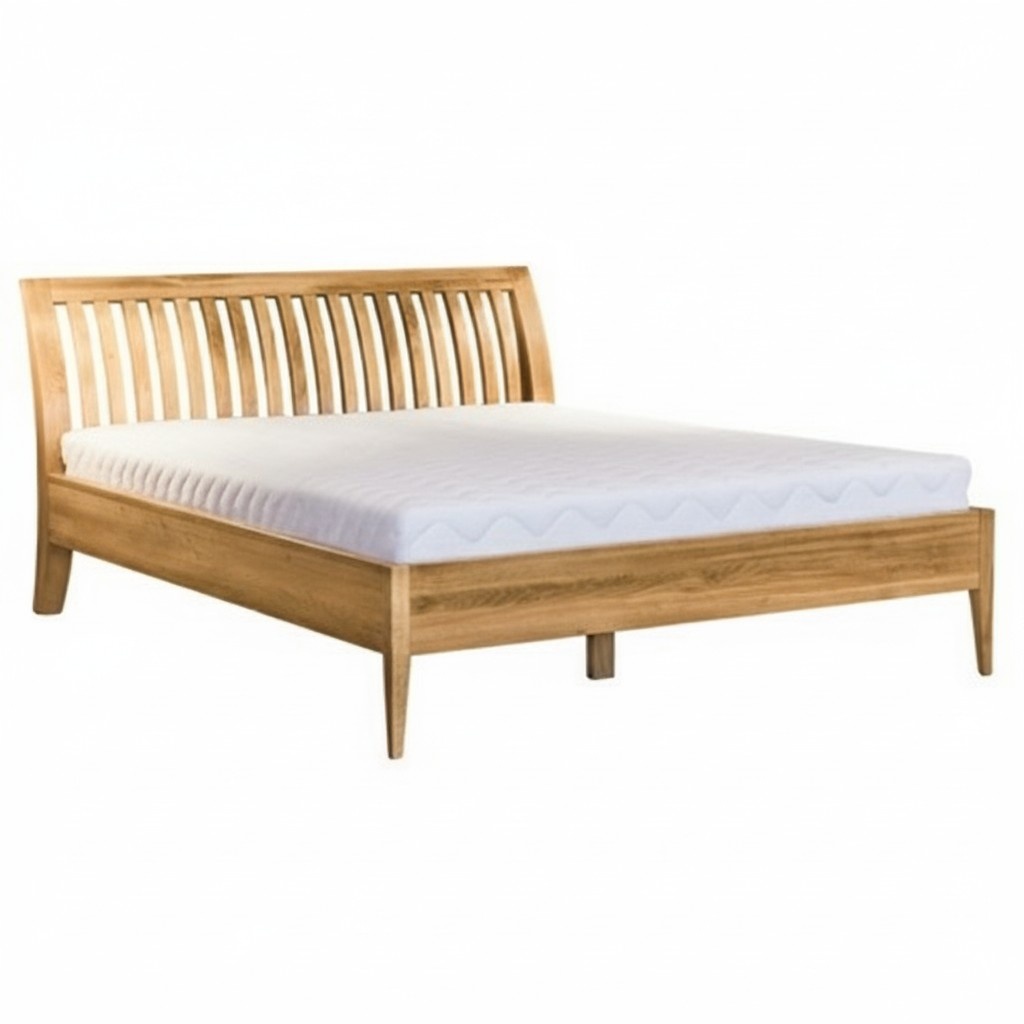 Wooden bed double bed real wood bedroom hotel beds 180x200cm oak new