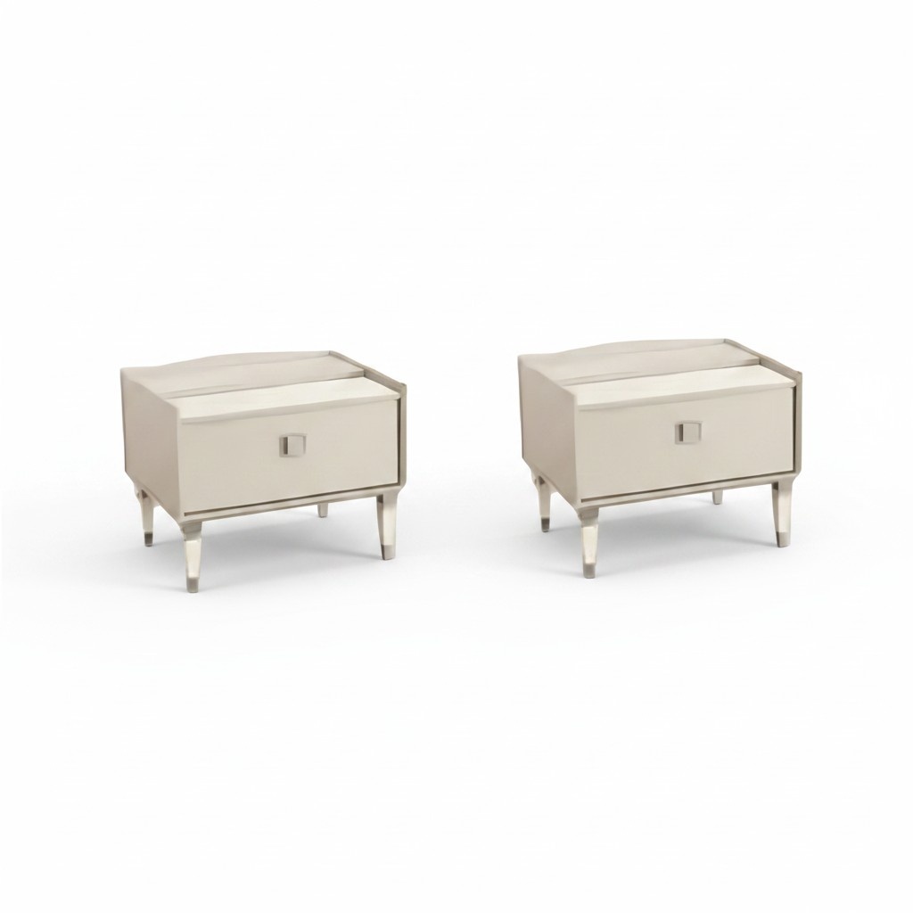 Wood Bedroom 2 Nightstands Luxury Furniture Design Modern Complete