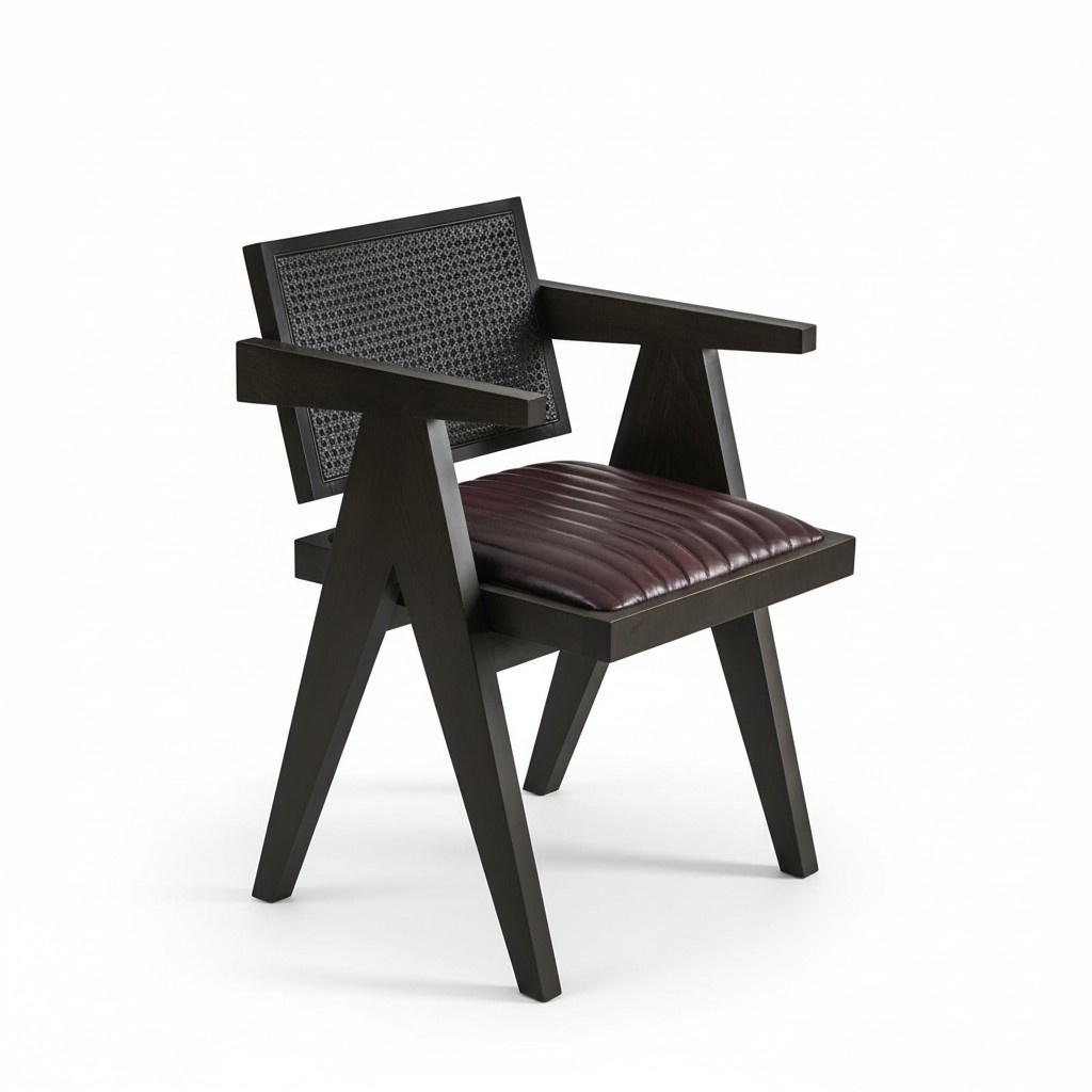 Wooden Chair Design Brown Armchair Dining Room Furniture Seat Furnishings New