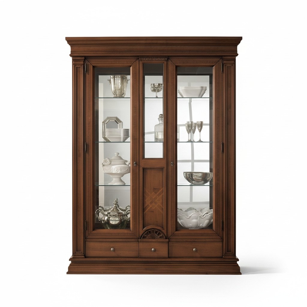 Wooden Display Cabinets Solid Glass Cabinet Real Wood Sideboard Display Cabinet Living Room Furniture