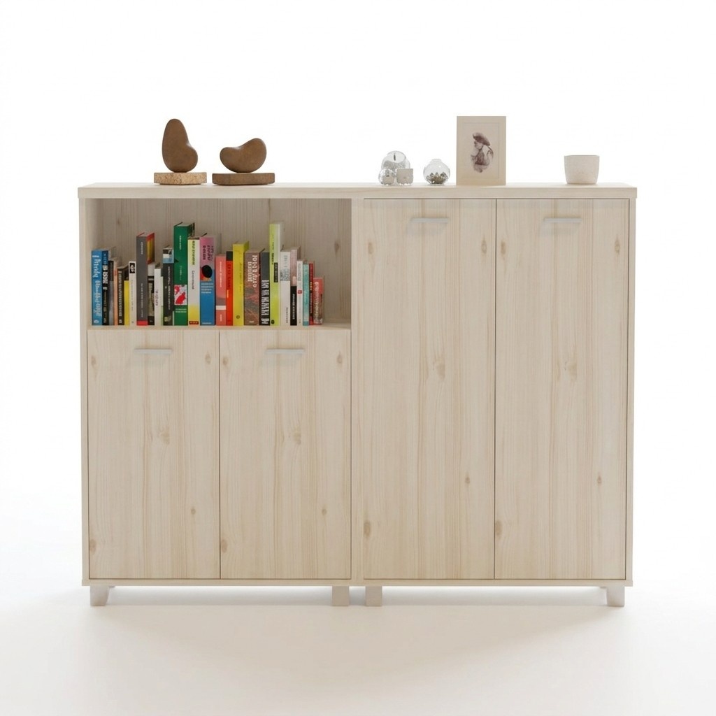 Wooden filing cabinet Modern office furniture White document cabinet Chest of drawers