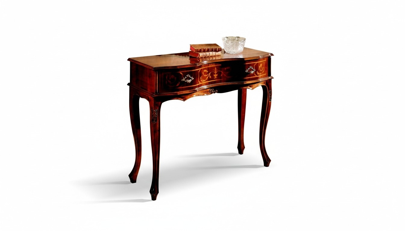 Wood Italian Furniture Console Table Brown Furniture Style Baroque Design Consoles