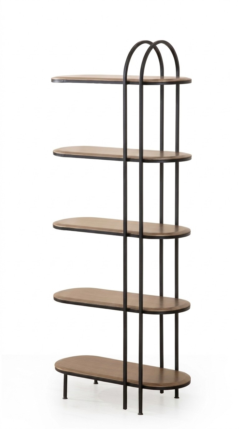 Wooden shelf versatile as a bookshelf, wall shelf, or filing shelf modern design