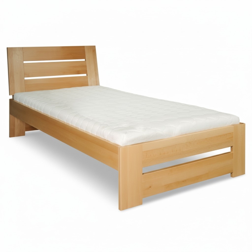 Wooden Bed Real Wood Bed Beds Hotel 100x200 Style Massive Furniture Bedroom