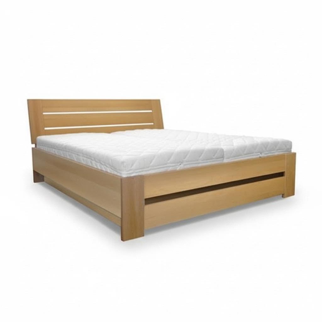 Wooden bed Real wood bed beds bedroom hotel country style solid furniture