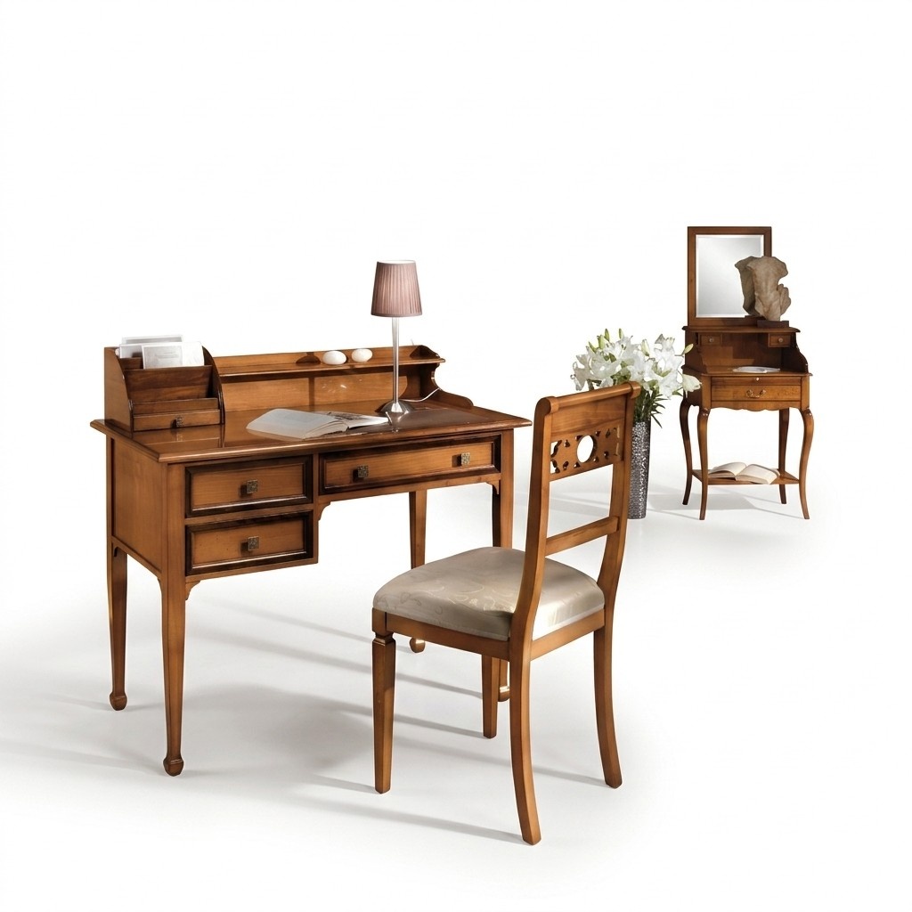 Wooden Table Chair Tables 2tlg Furnishings Real Wood Office Desk Armchair