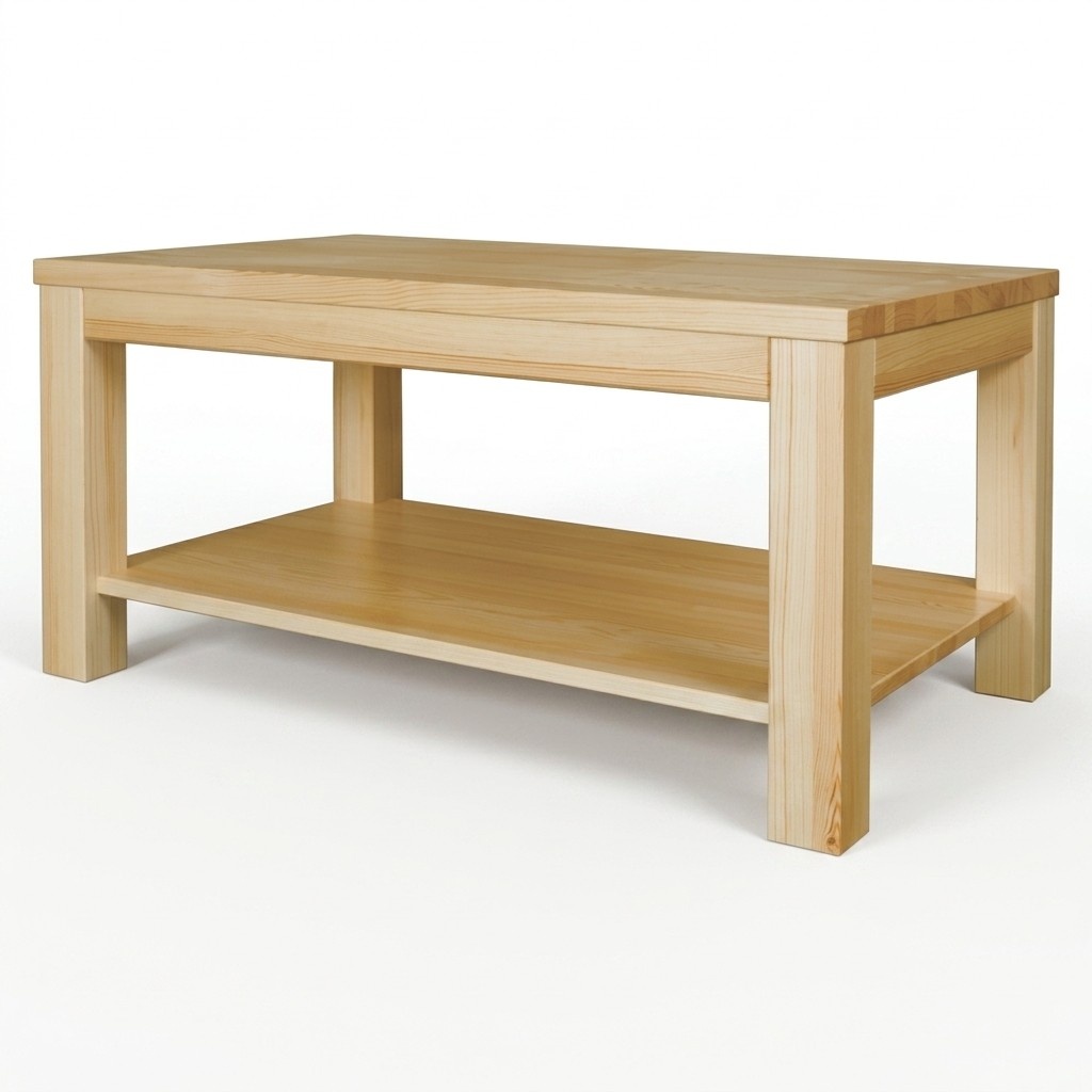 Wooden coffee table made of wood solid living room furniture 120x70cm solid tables