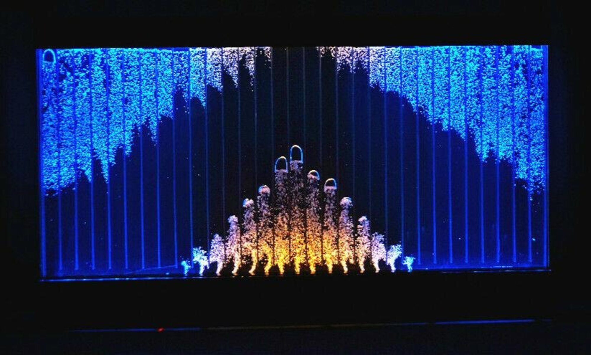 Modern partition walls LED water wall illuminated wall columns 240x150cm On Stock