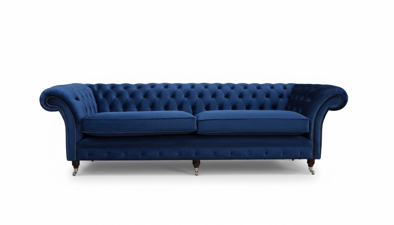 Sofa 4 seater couch Chesterfield XXL Big upholstery seat set leather textile new