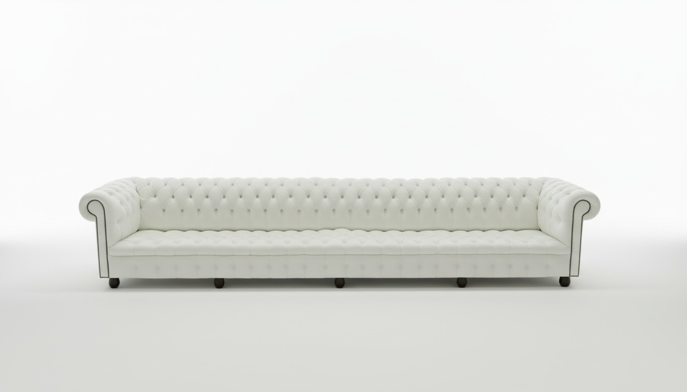 XXL Big Sofa Couch Chesterfield 480cm Upholstered Sofas 9 Seater Leather Textile #228