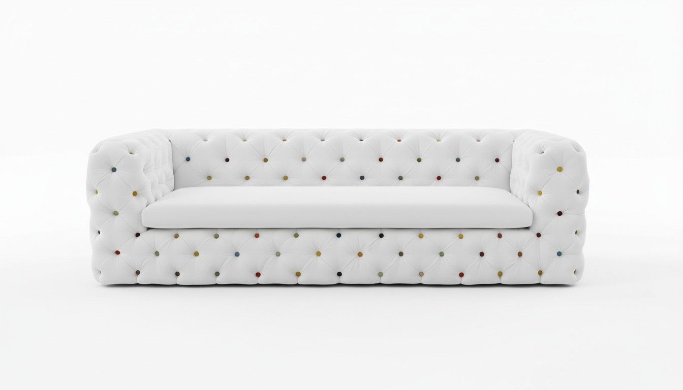 XXL Design Sofa Couch Upholstery 4-Seater English Chesterfield Velvet Sofas Couches