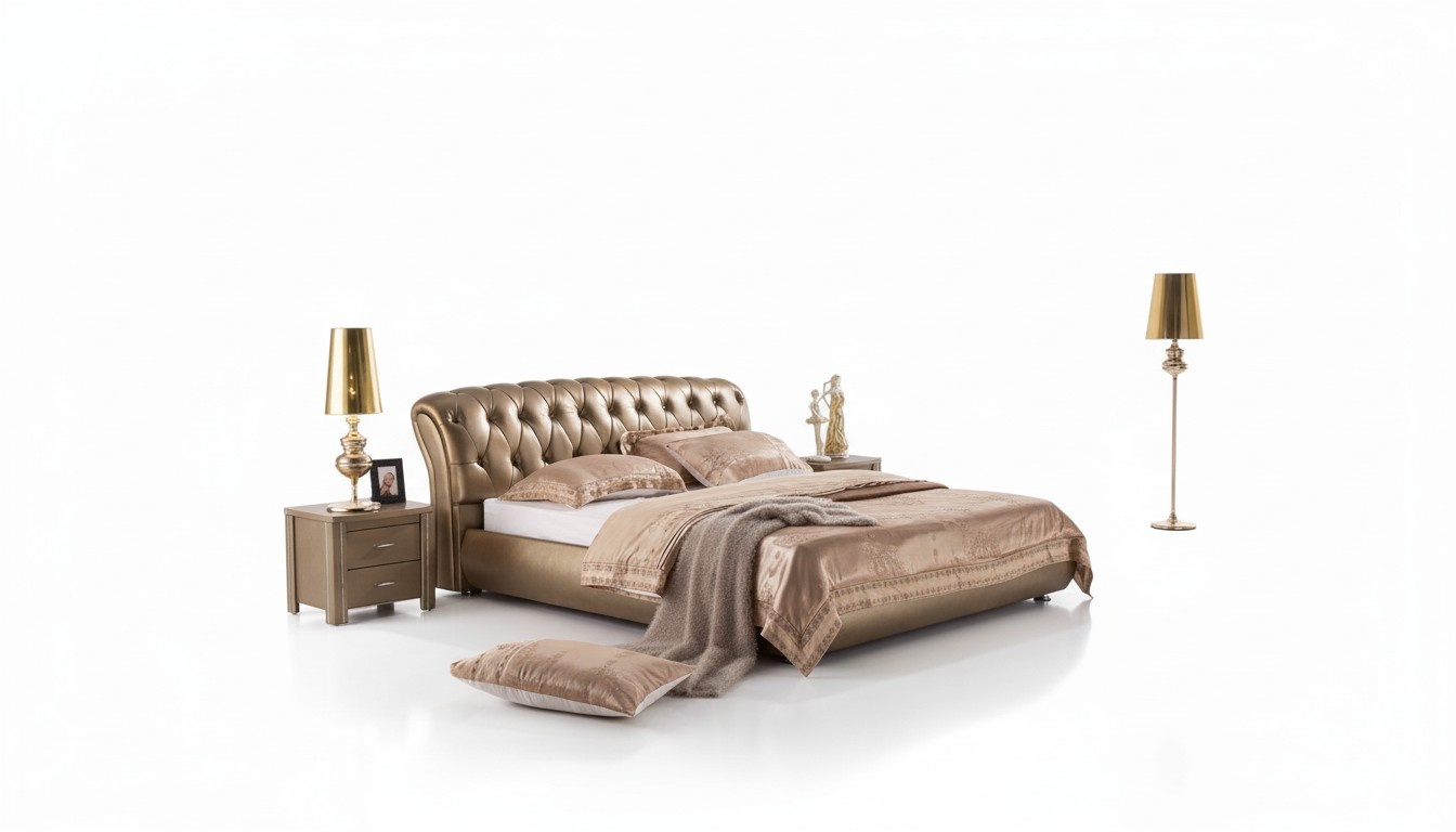 XXL double bed leather bed bed beds leather leather upholstery marriage designer new 4746