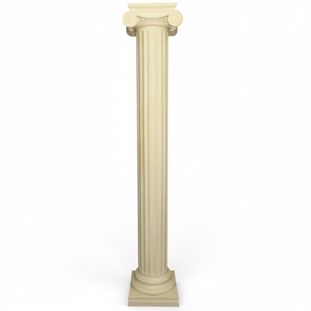 Decorative high column in antique roman composite column style 218cm height