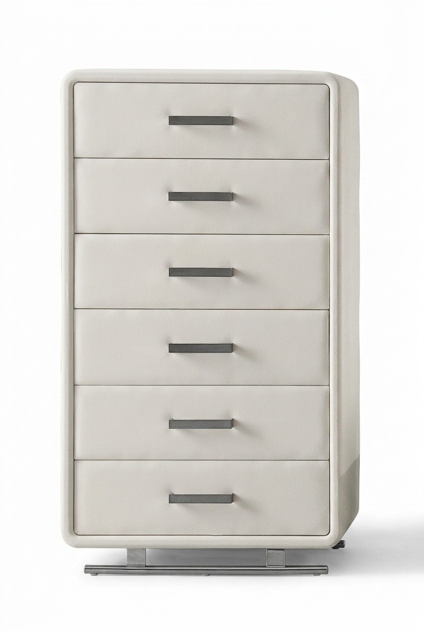 XXL Leather Tall Cabinet Sideboard Commode 6 Drawers Cupboards Chests of Drawers