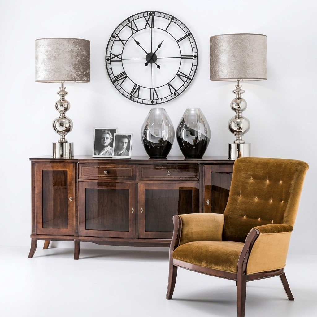 XXL Sideboard Dresser Living Room Cabinet Wood Antique Style Design