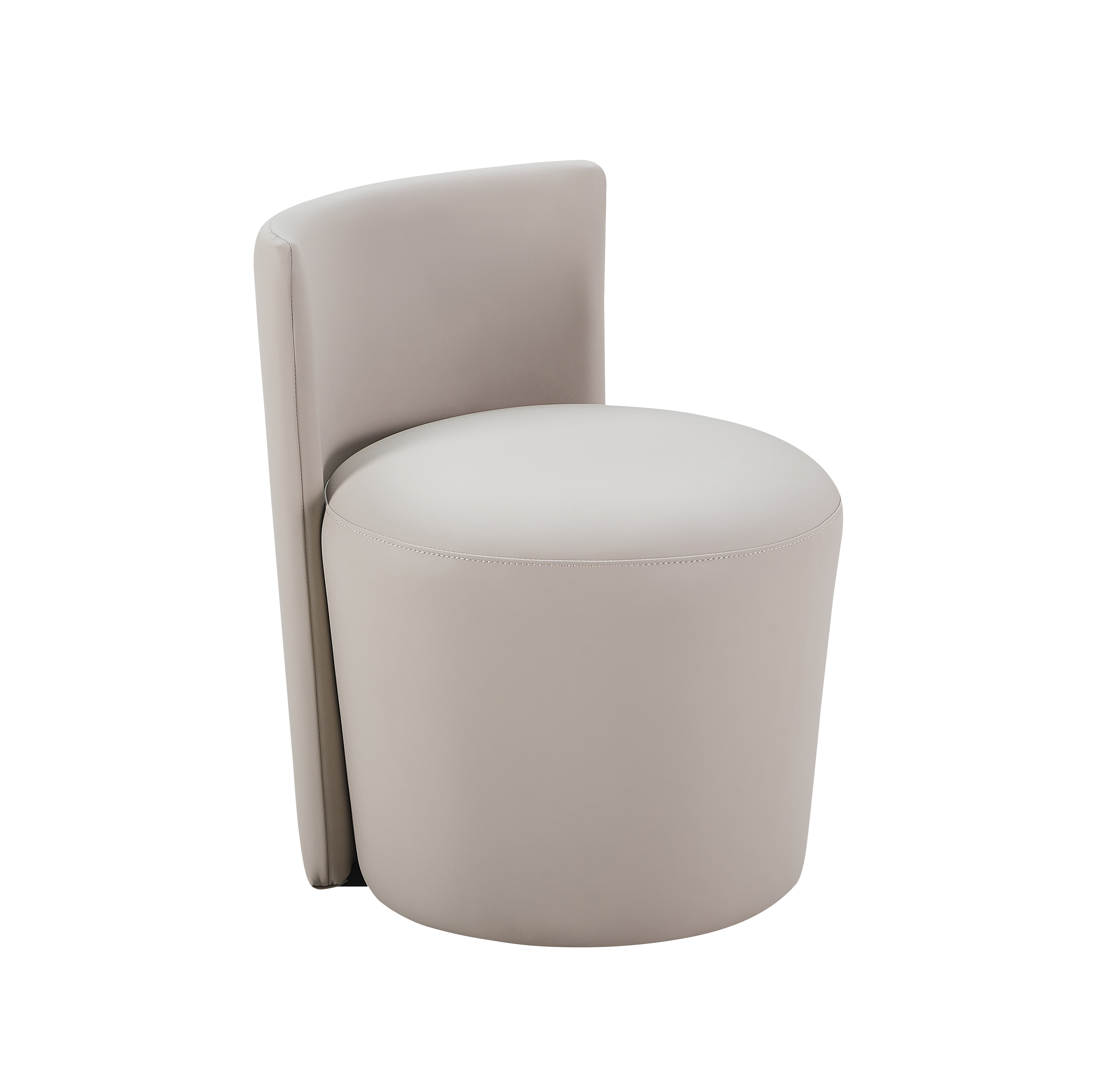 Armchair Leather Footstool Stool Luxury Modern Design Furniture Beige Living Room Leather