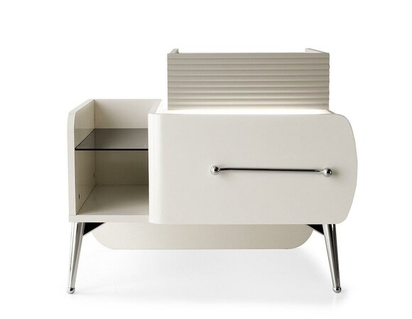Complete bedside tables bedside console side tables wood white set 2pcs