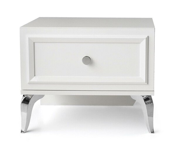 Group of bedside tables 2-piece bedside console side tables wood white modern