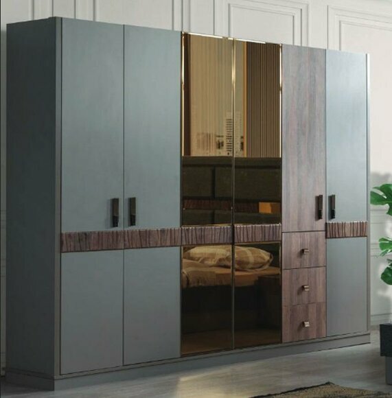 Grey large wardrobe bedroom wooden wardrobes luxury furniture new