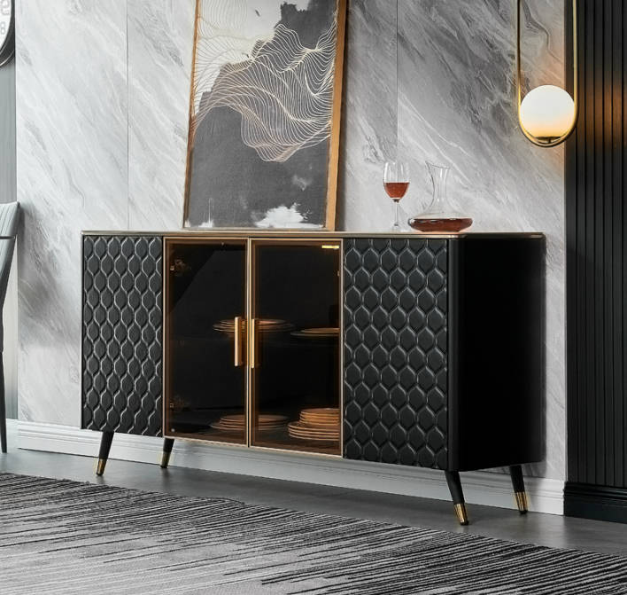 Black chest of drawers sideboard cabinet sideboard chests of drawers cabinets 160cm furniture