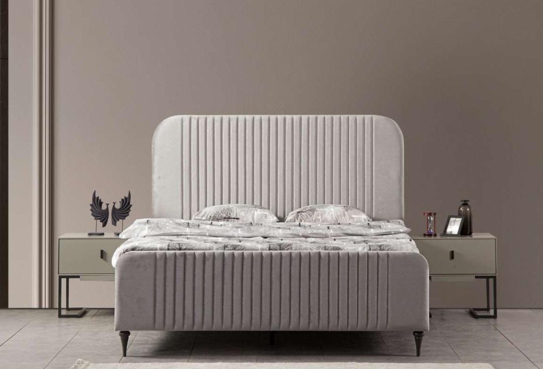 Bed 2x bedside tables 3 pcs. bedroom set design luxury modern