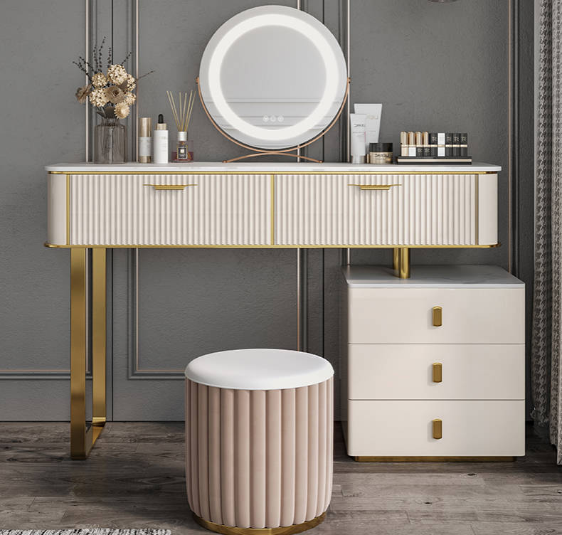Dressing table mirror luxury console chest of drawers bedroom console table