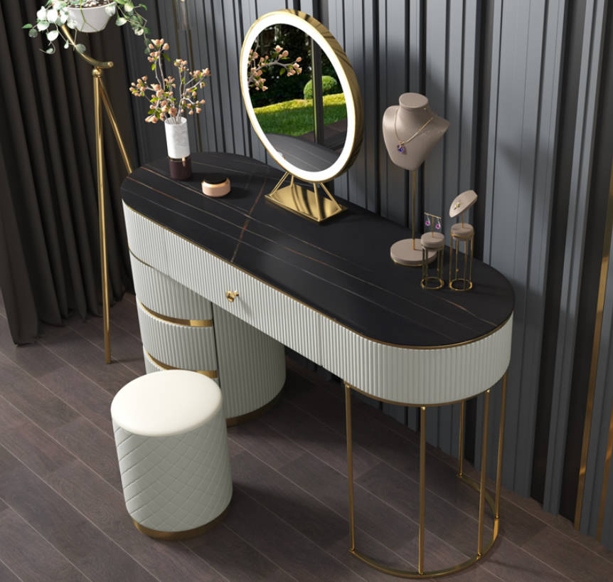 Dressing table mirror console make-up tables table consoles stainless steel