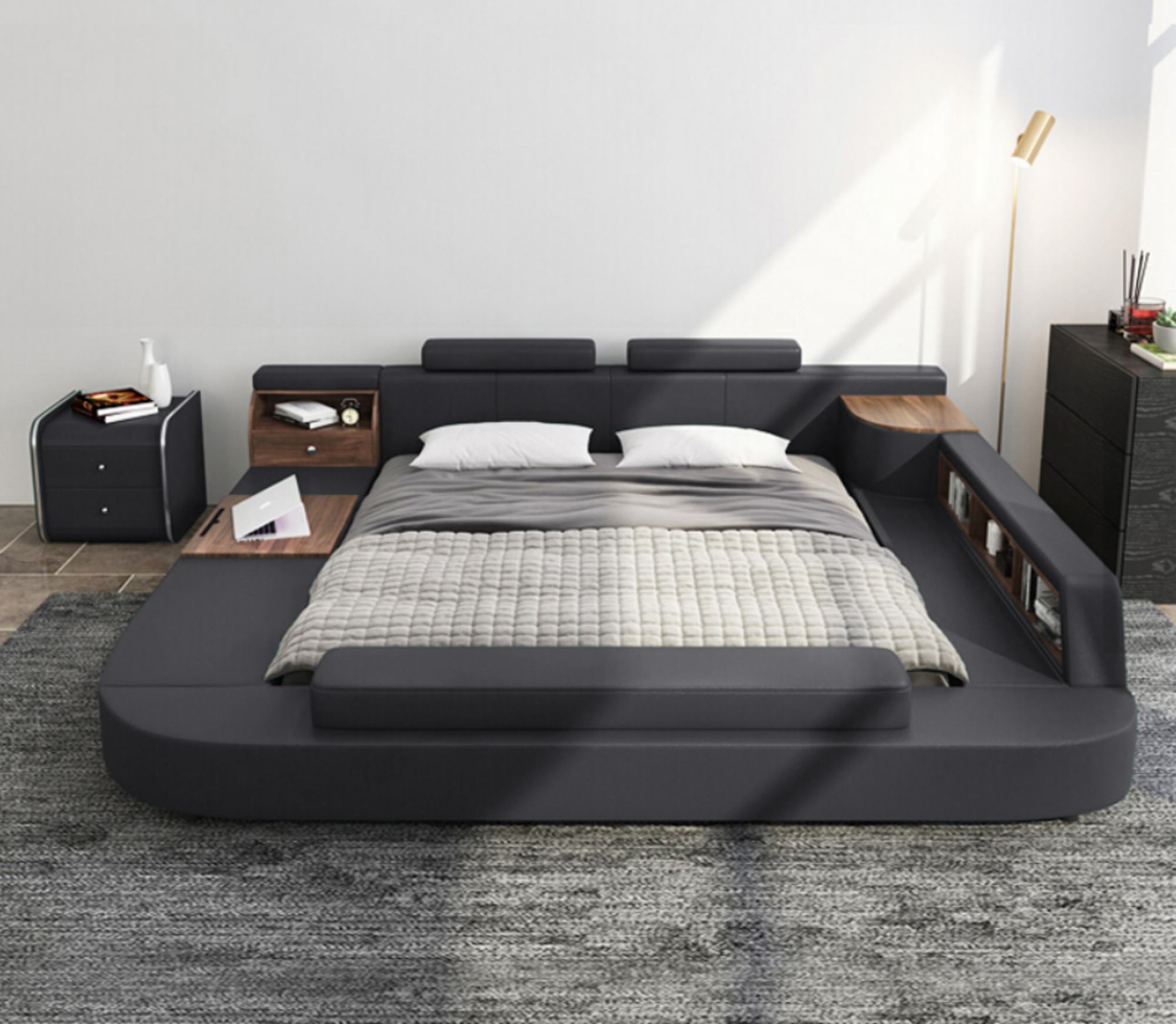 Beds Modern Hotel Multifunction Double Luxury Design Bed Upholstery