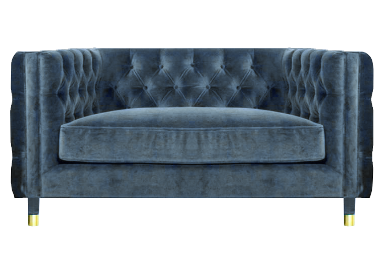 Luxury sofa two seater couch living room upholstered furniture Chestefield textile