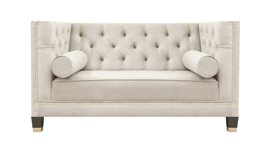 Designer Sofa Two Seater Couch Living Room Upholstery Furniture Luxury Chesterfield