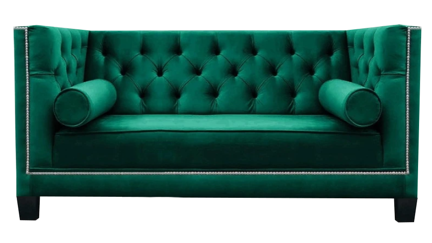Green Sofa Two Seater Couch Chesterfield Modern Luxury Living Room Upholstered Furniture