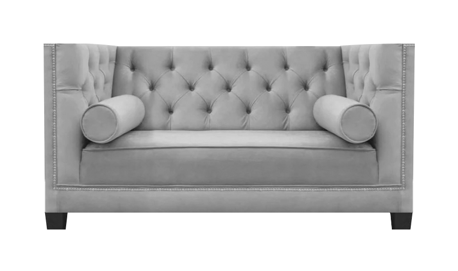 Living room sofa two seater couch luxury chesterfield textile upholstered seat