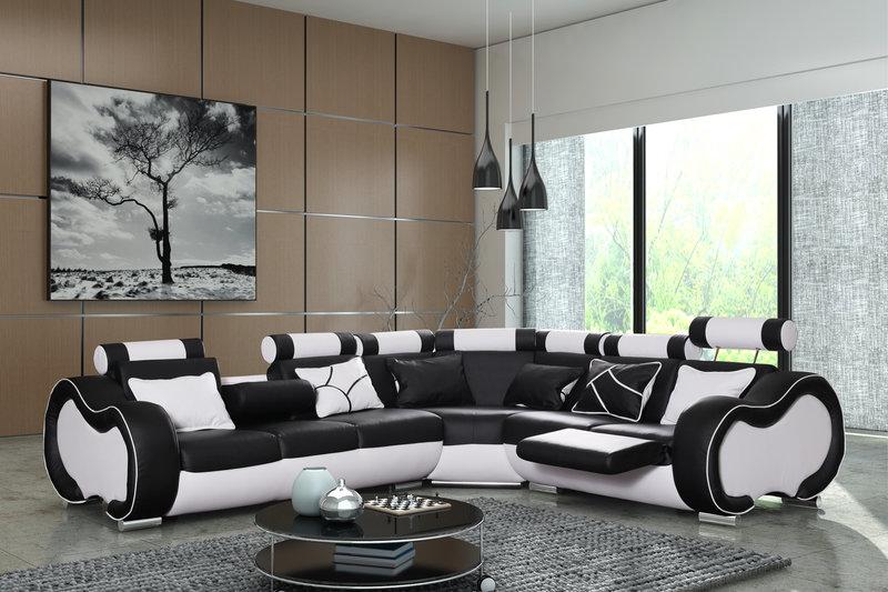 Corner Sofa Couch SOLINGEN Sofa Couch Living Landscape Relax Function EU-FERTIGUNG New
